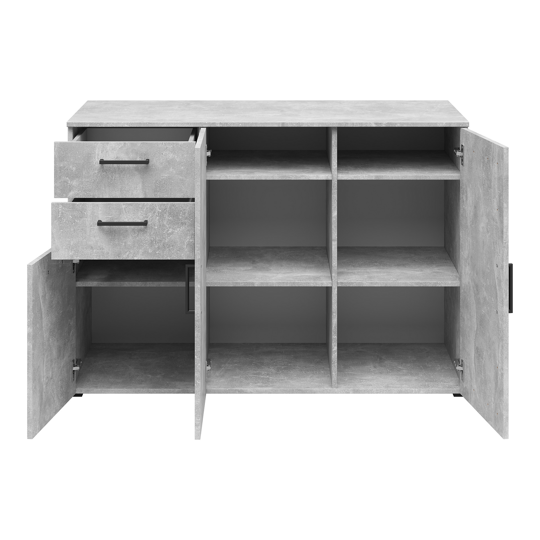 Sideboard - Betonoptik - 120 cm breit - XL-Tiefe