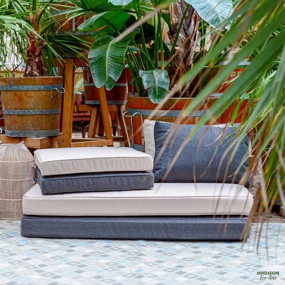 Madison - Lounge Profi-Line Zitkussen Dark grey - Ca. 60x60 cm - Set van 2