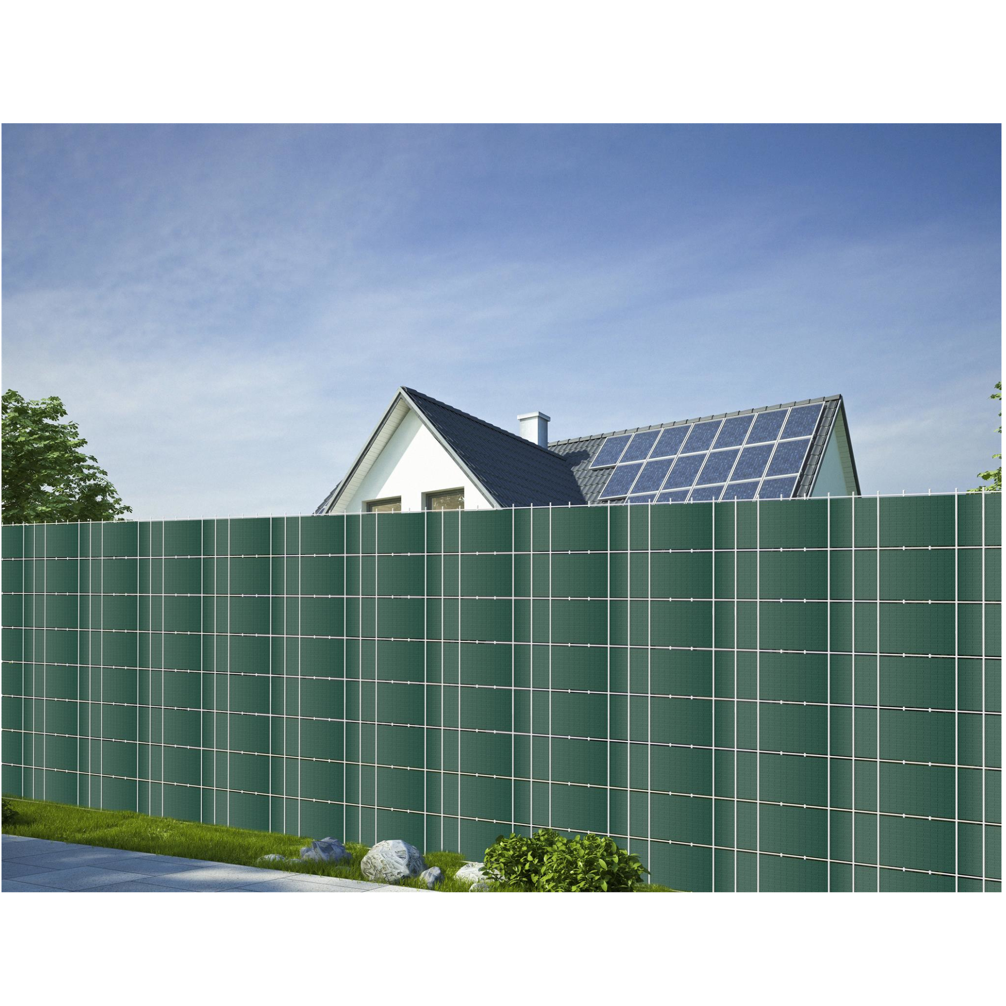 Sichtschutz Zaunfolie PVC 35 m grün