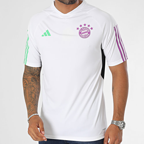Tee Shirt A Bandes Bayern Munich IB1522 Blanc