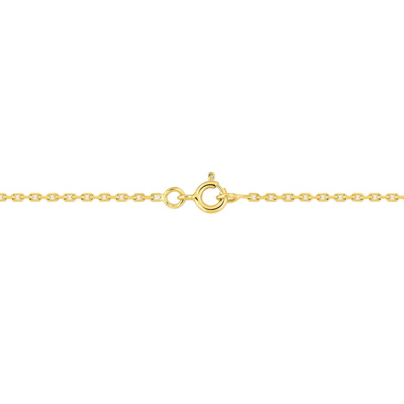 Chaîne mixte 40 cm - Maille Forçat diamanté - Or 18 Carats - Largeur 1.60 mm