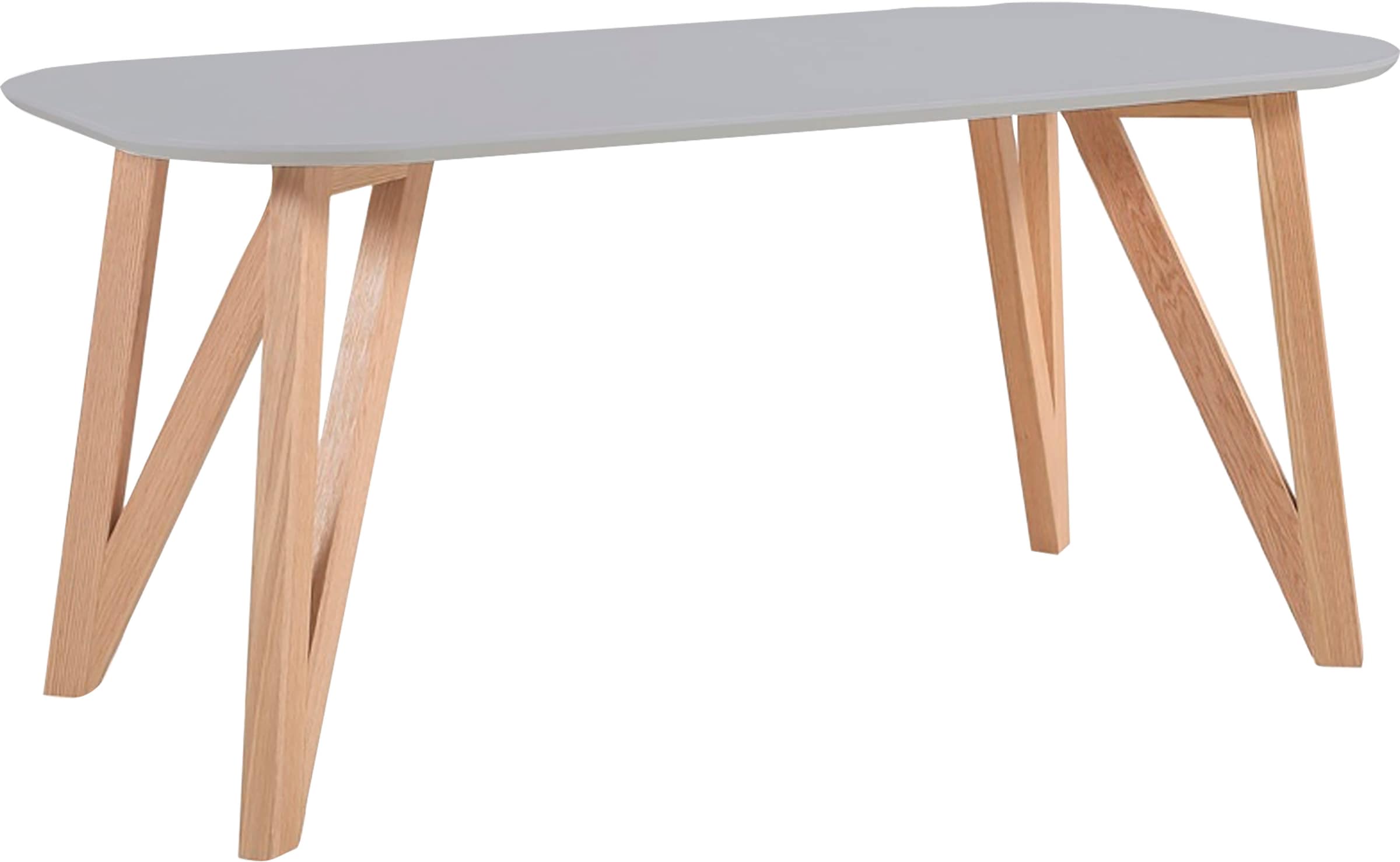 SalesFever Essgruppe »Växjö - Elegant gestaltete Sitzgruppe« Set, 5 Stk. tlg. bestehend aus 4 modernen Polsterstühlen und einem 180 cm breiten Tisch