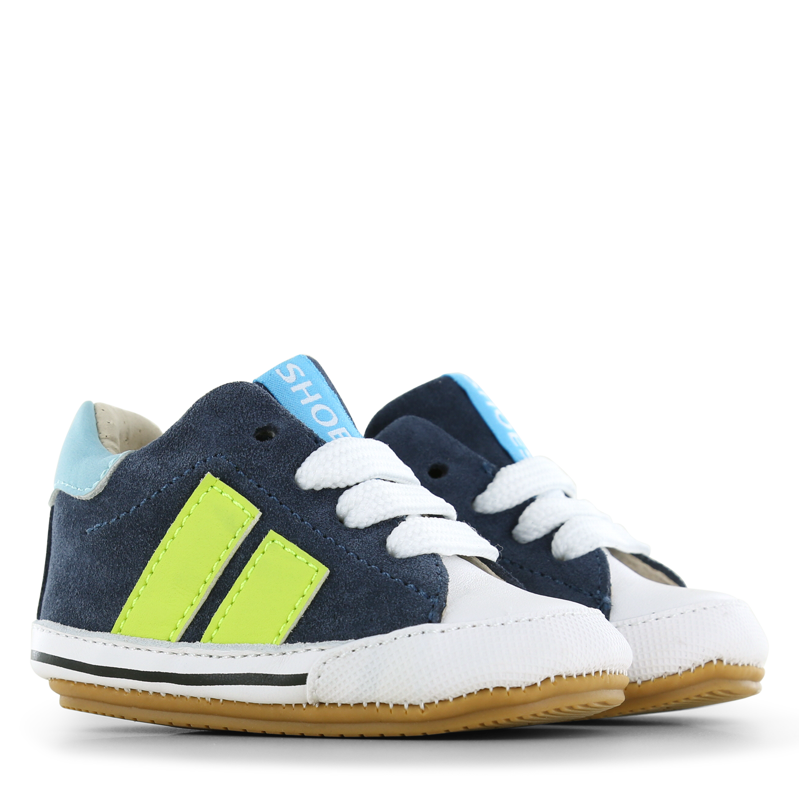 Shoesme blauw BABY-PROOF® schoentje Microfiber leer, Suède | Jongens schoen