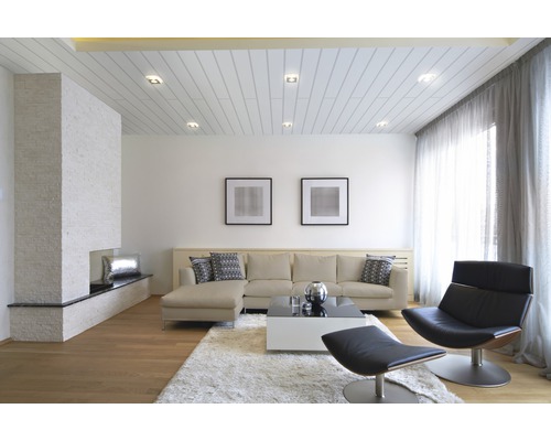 Decoratief paneel Vario Plus Ultra wit zonder voeg 10x150x2600 mm