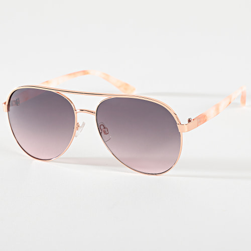 Lunettes De Soleil Doré Rose Dégradé