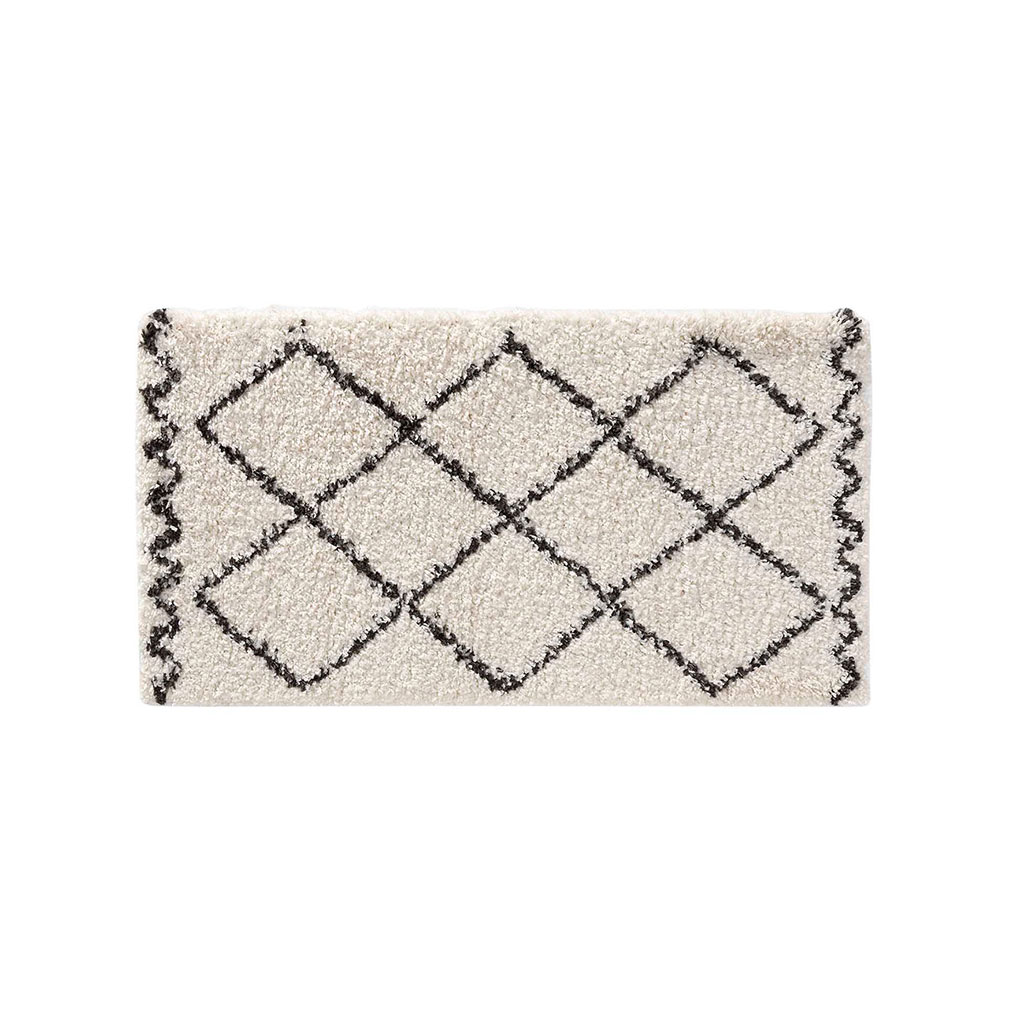 Tapis rectangulaire bouclette SAOURA beige 60x110cm
