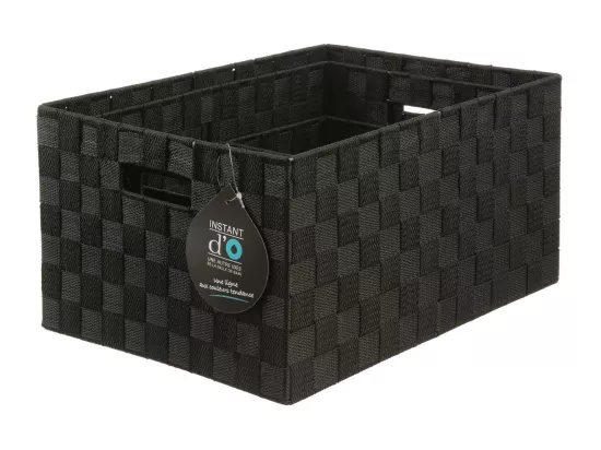 Paniers de rangement - Noir - Lot de 4 corbeilles de rangement