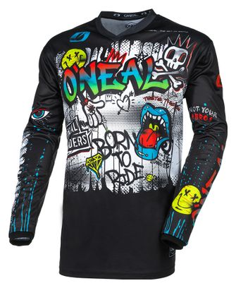 Maillot Manches Longues Enfant O'Neal Element Rancid Noir/Blanc