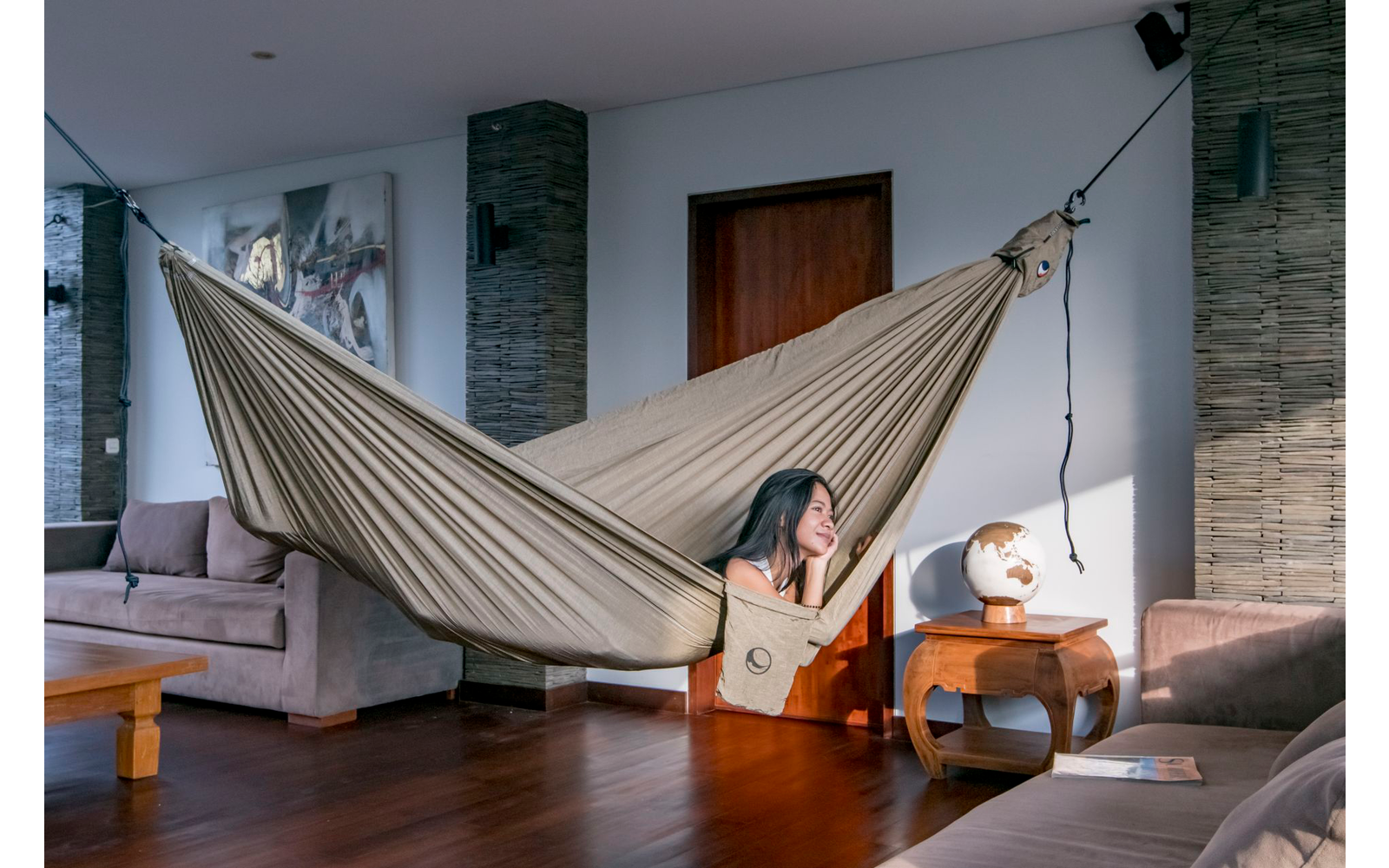 Ticket to the moon Home Hammock 320 Hängematte 320 x 230 cm grau