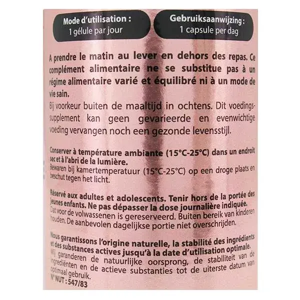 Vit'all+ L-Tirosina 500mg, forma livre de aminoácidos, 100% vegetal - 60 cápsulas vegetais