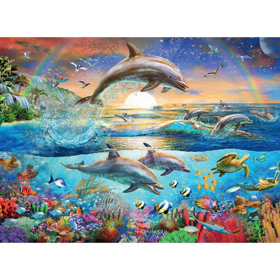 Puzzle 300 Pièces XXL Ravensburger - Le paradis des dauphins