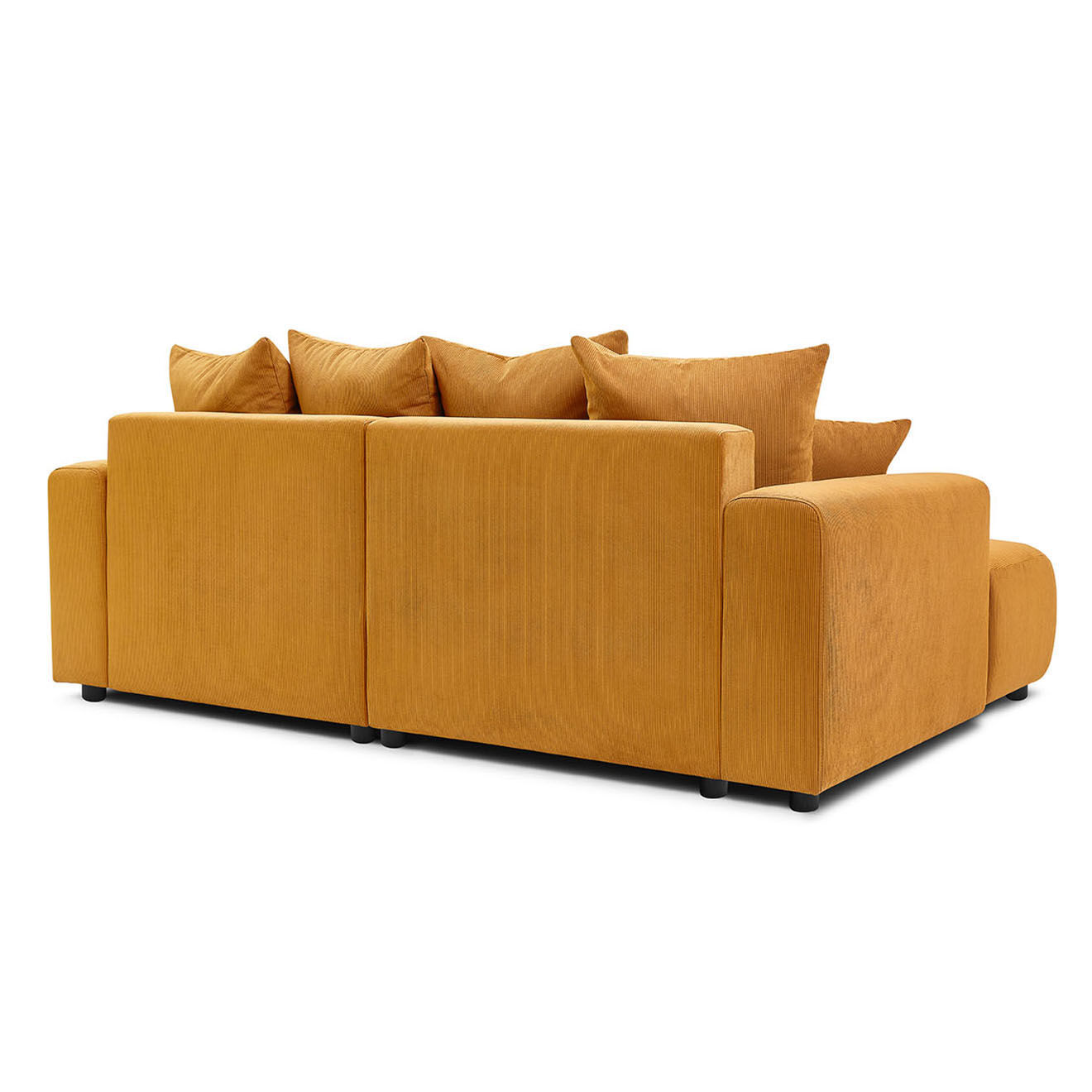Bobochic Canapé d'angle fixe gauche Enjoy moutarde - 237x147x95 cm