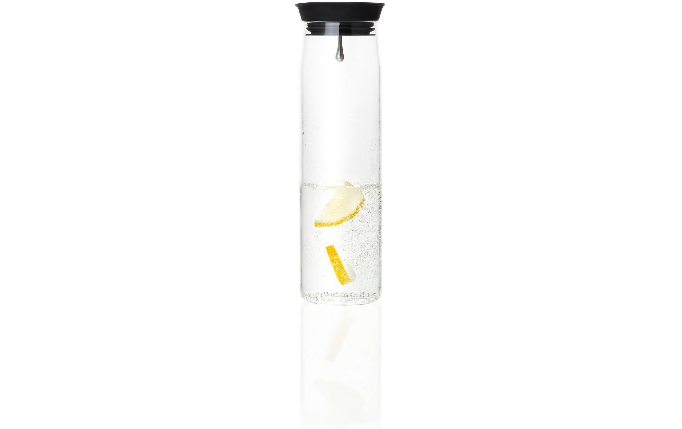 Karaffe Brioso 1 l, TransparentGlaskaraffe mit Silikondeckel