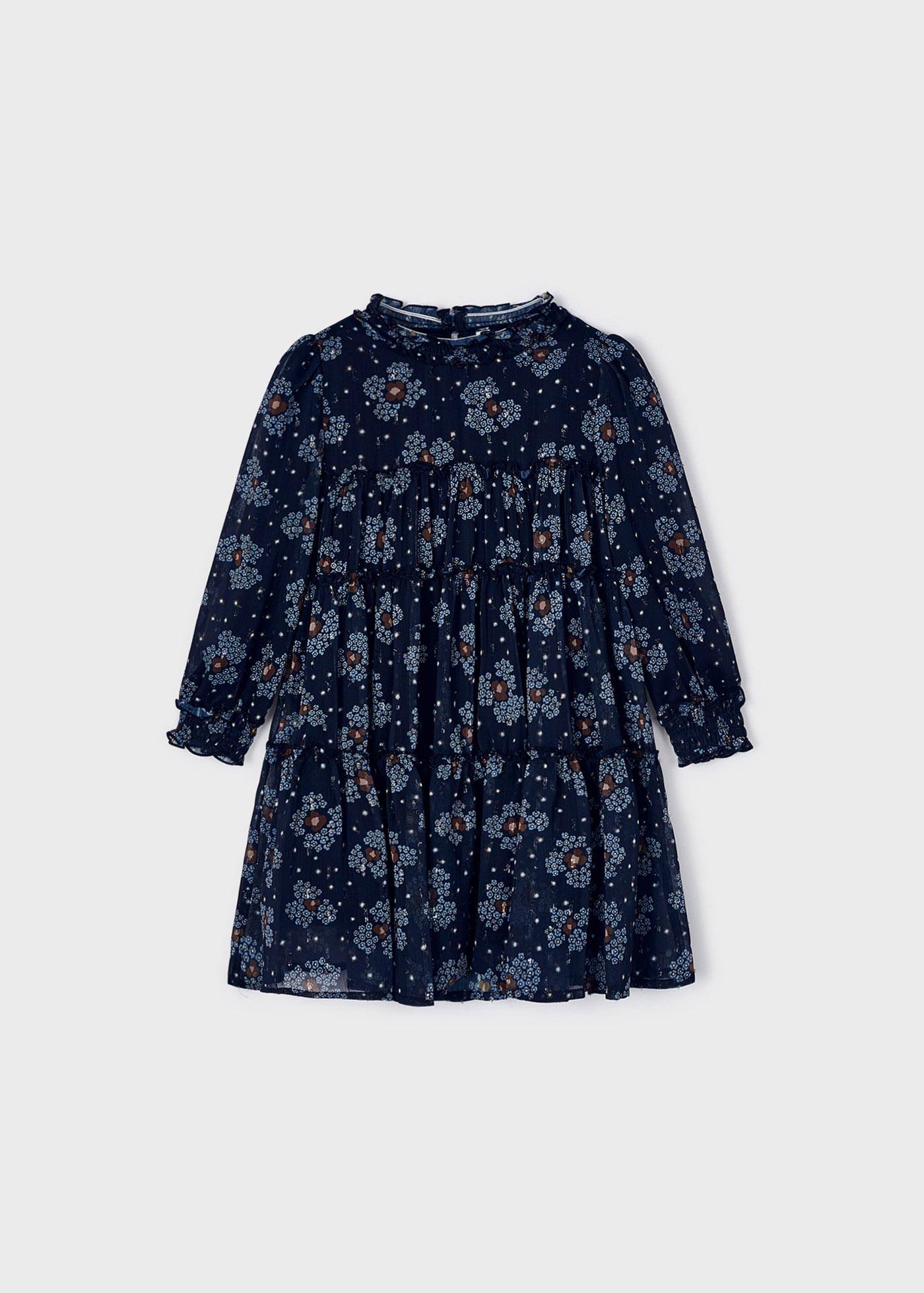 Vestido de chiffon estampado para meninas