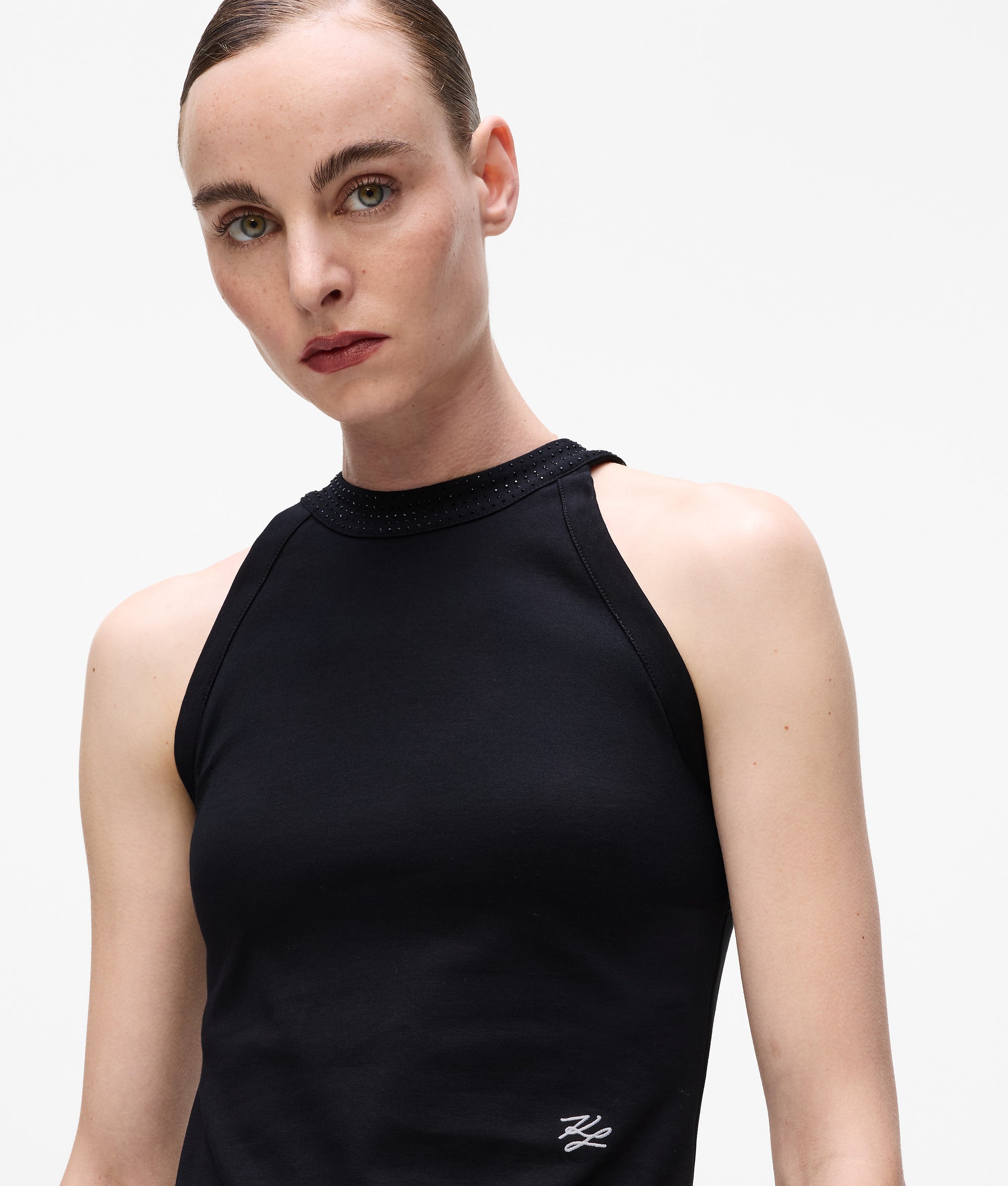 Topje met strass-halternek