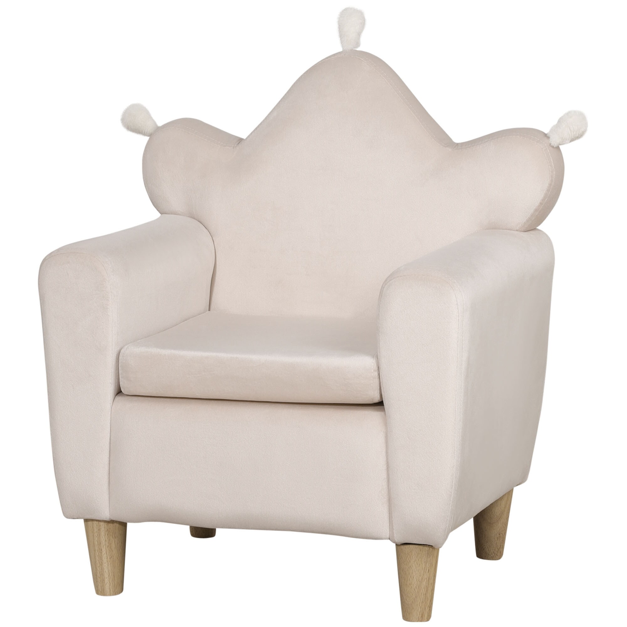 HOMCOM Kindersofa mit Sitzkissen rosa 50L x 42B x 58H cm