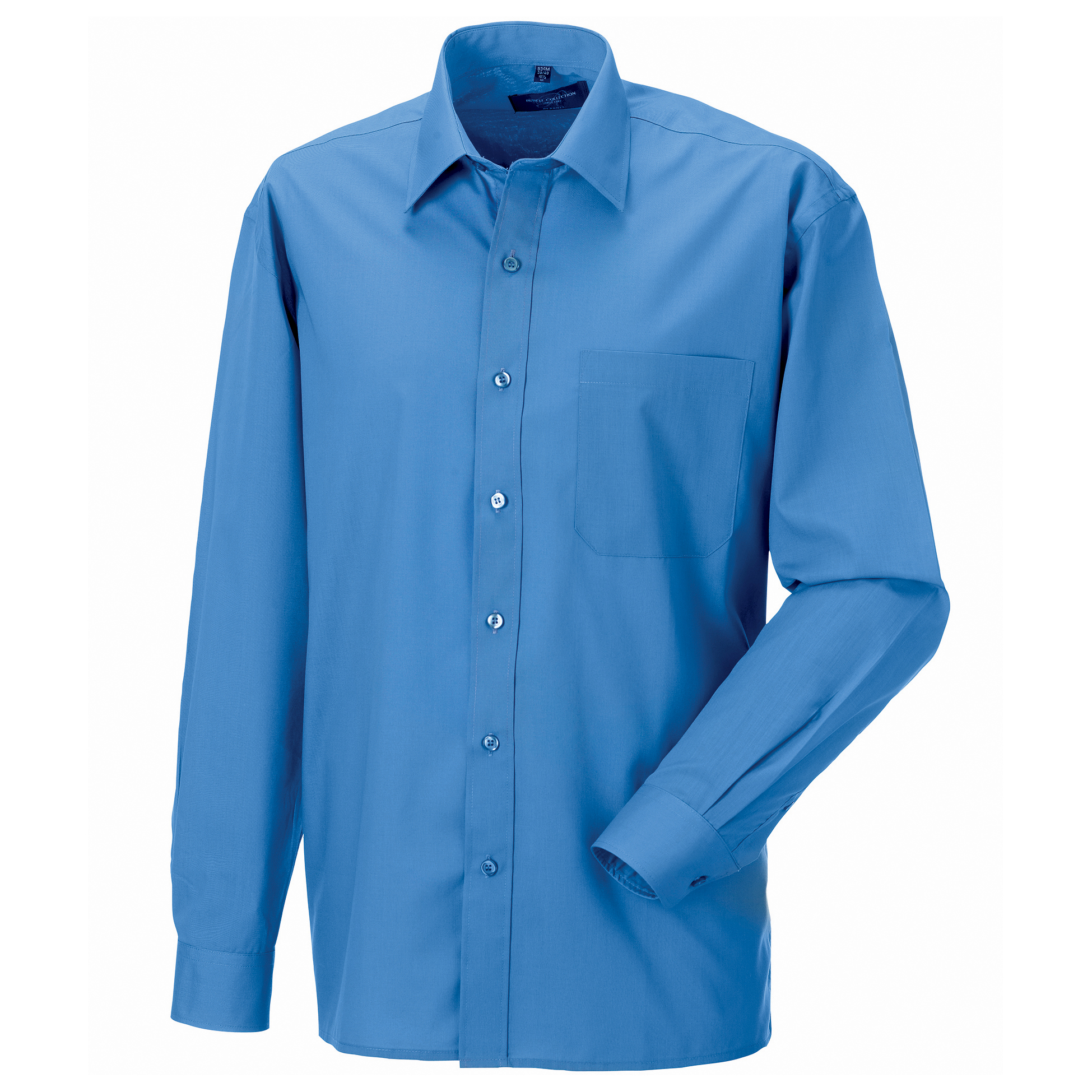 Russell Collection J934M - Chemise Popeline Élégante à Manches Longues