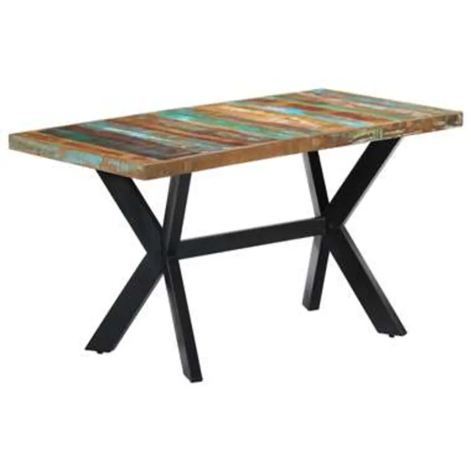 vidaXL - Eettafel - Multikleur - Hout - 140 x 70 x 75 cm