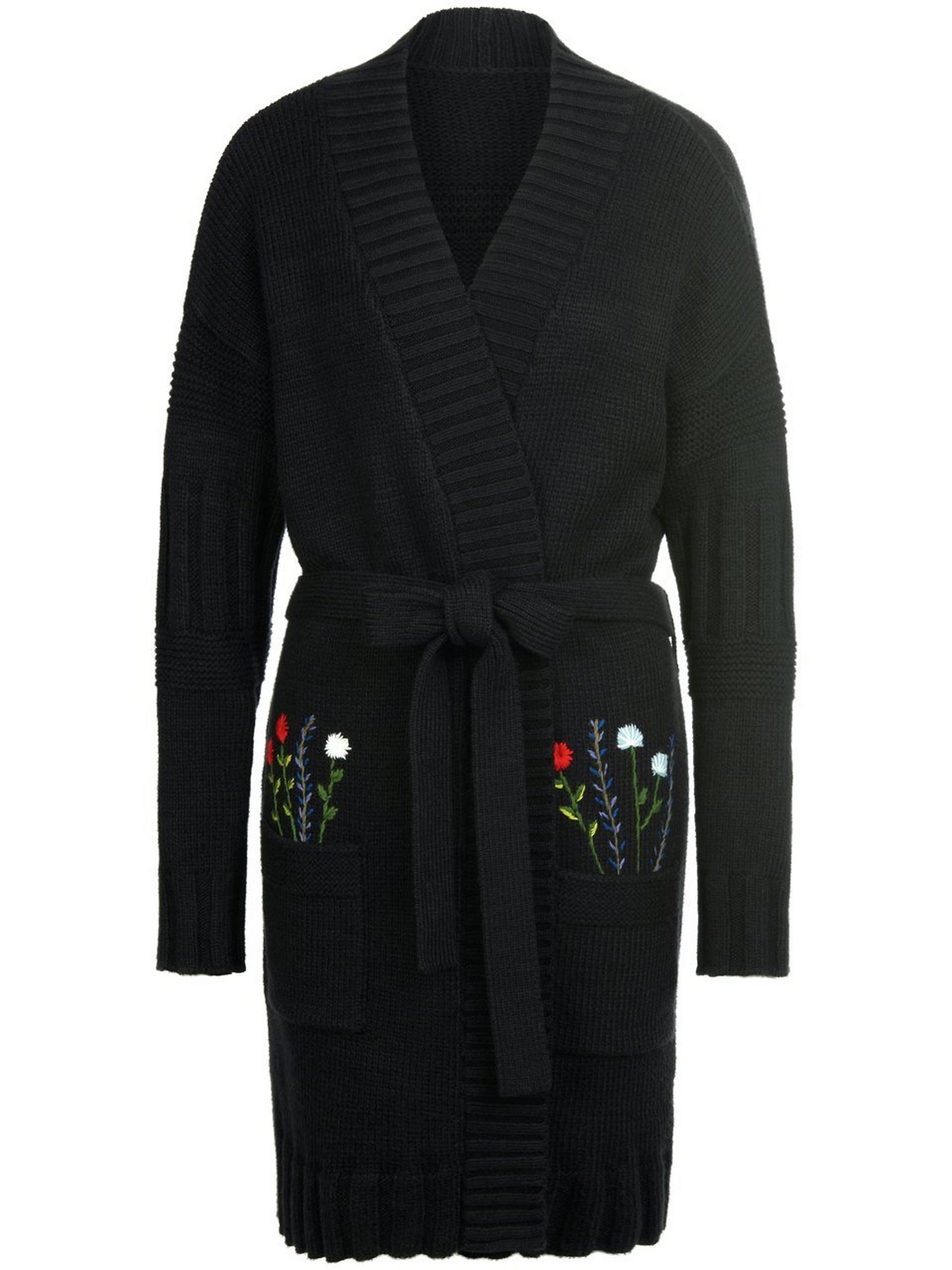 Long-Strickjacke