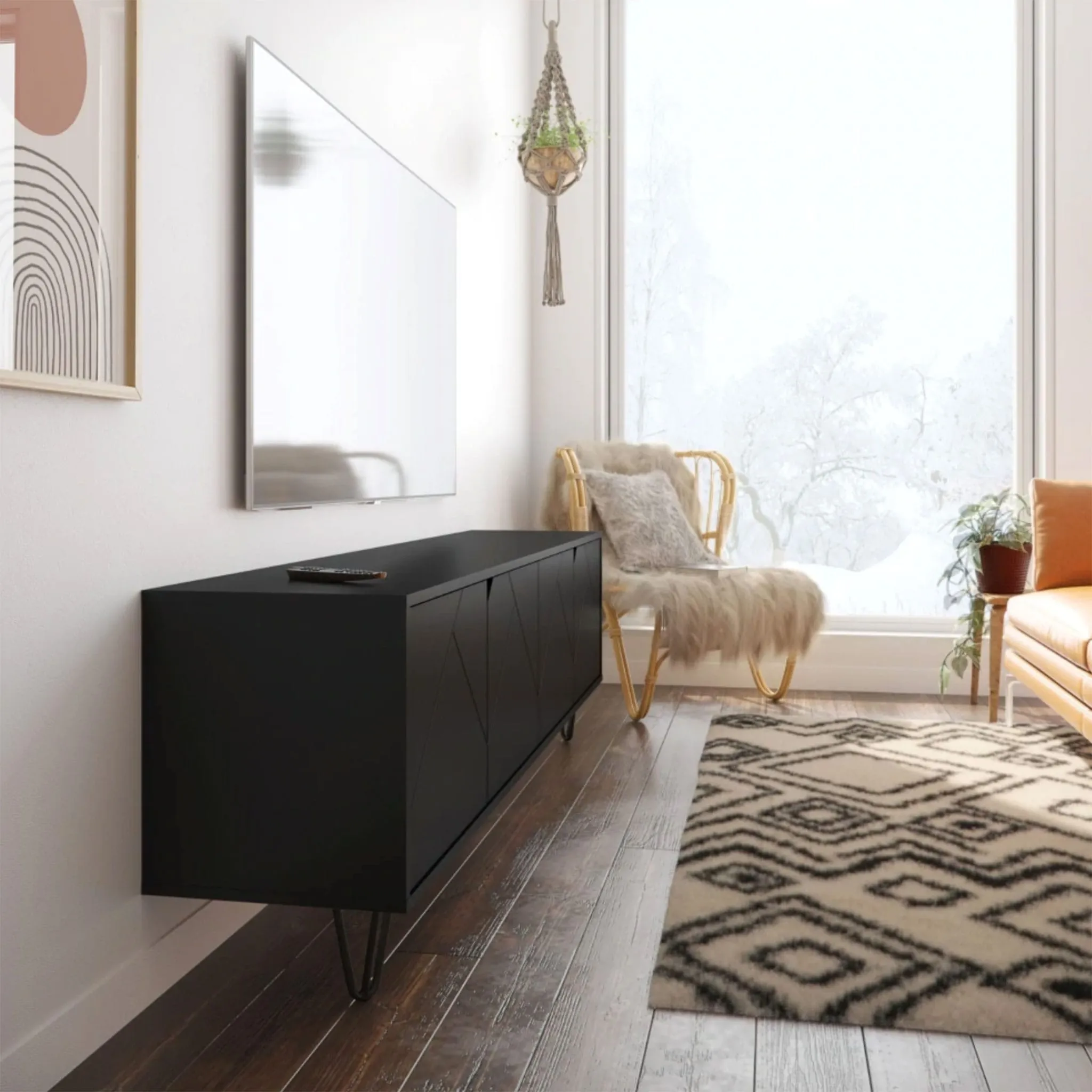 Nexera Meuble Audio-Vidéo Slim - Noir