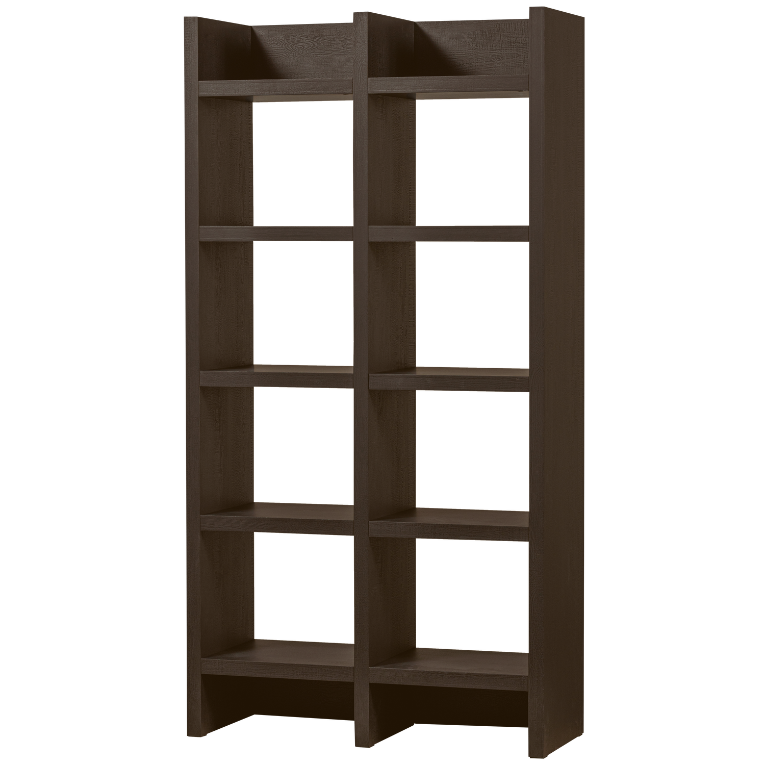 WOOOD Timo Open Kast - MDF - Donkerbruin - 195x100x40