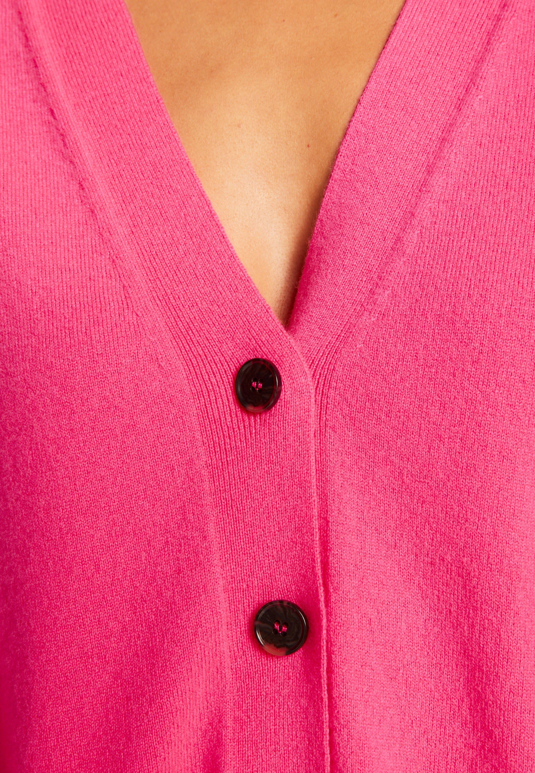 ARIEL - Gilet boutonné en cachemire | Rose