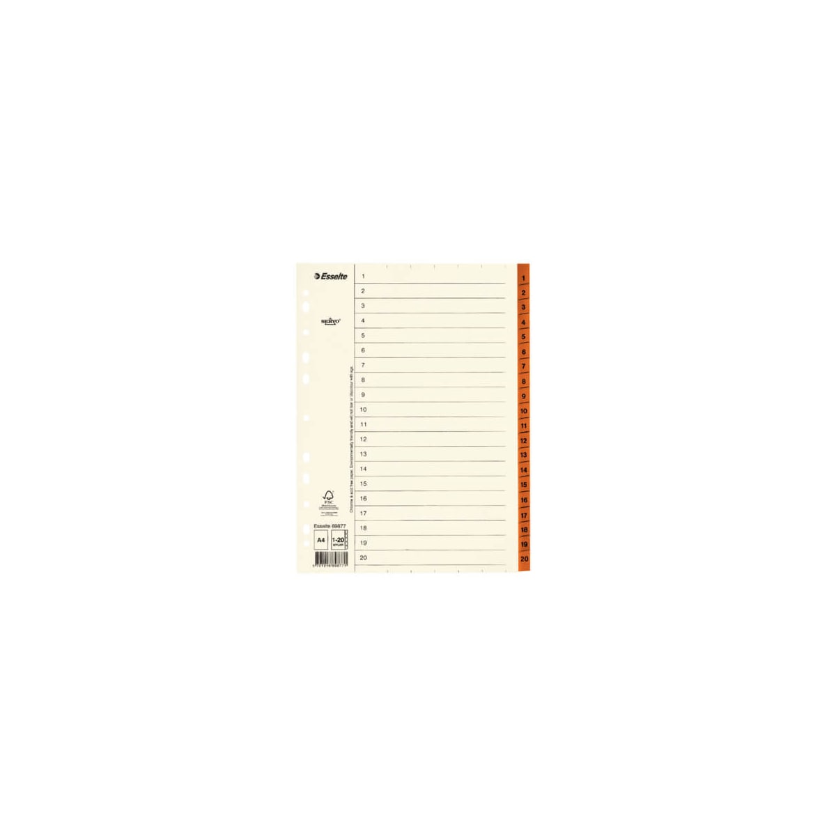 ESSELTE Register Servo A4/1-20 Brun