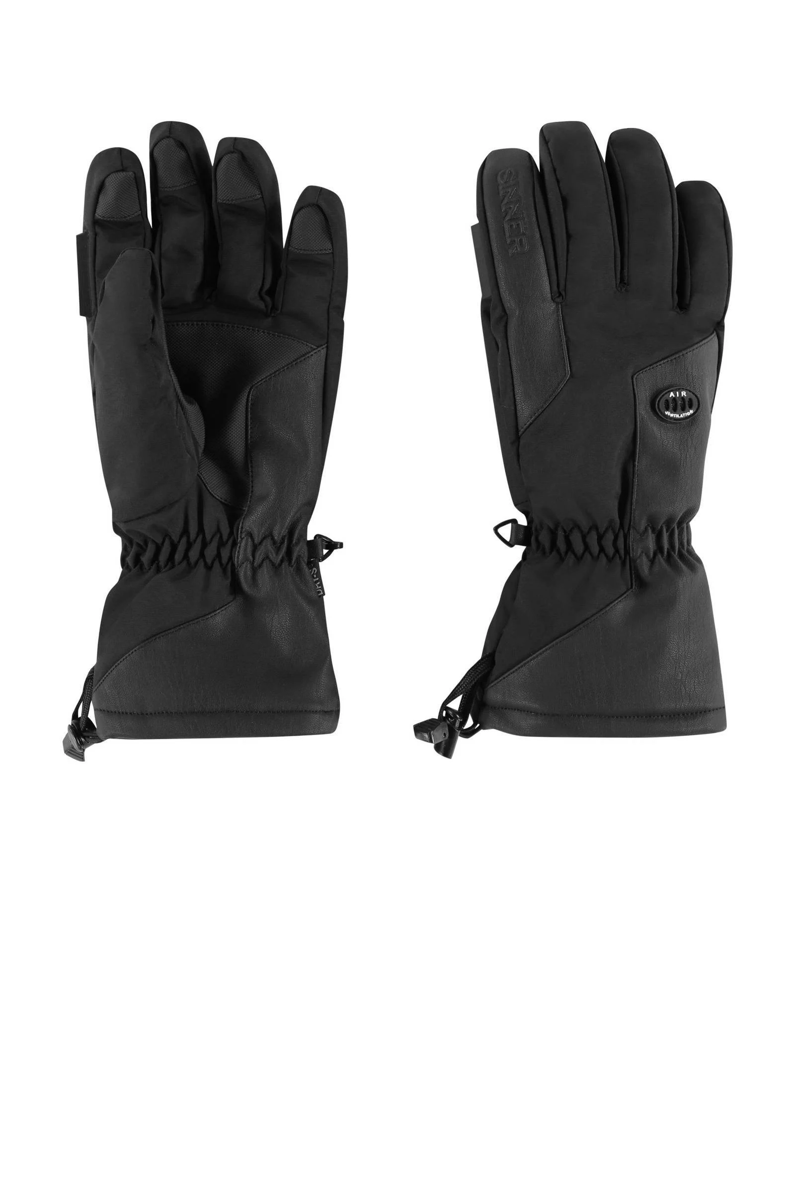 Sinner skihandschoenen Alps zwart