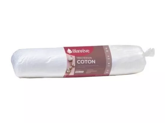Traversin en coton 140 cm - Blanc