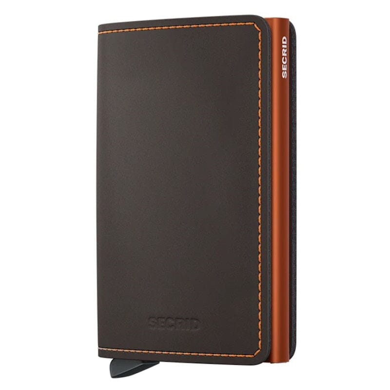 Secrid Slim Wallet Matte Truffel & Orange