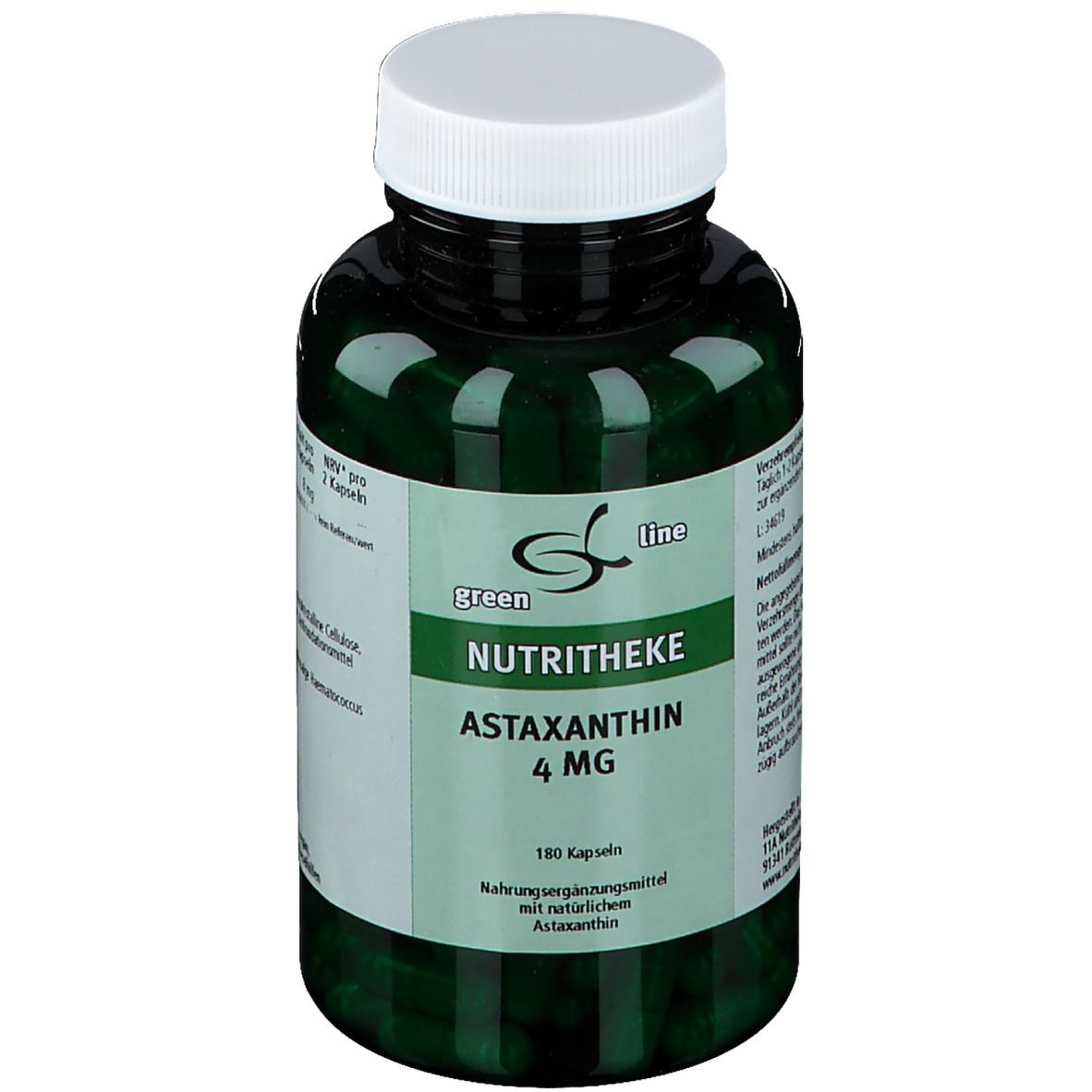 green line NUTRITHEKE Astaxanthin 4 mg