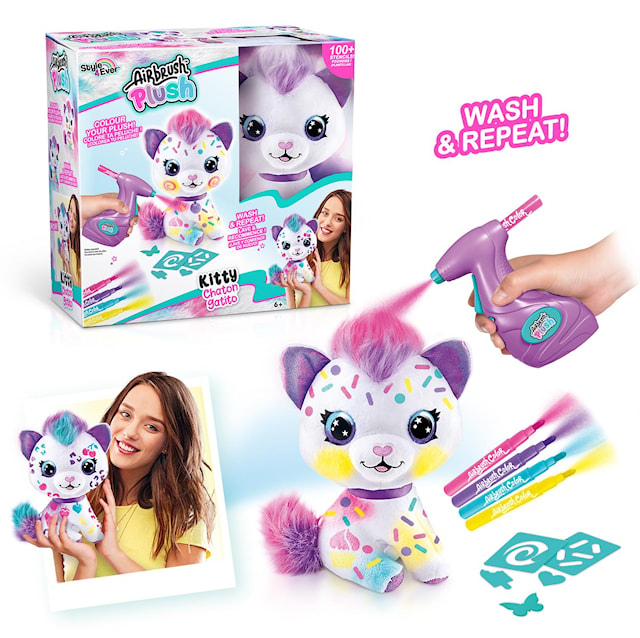 Airbrush Plush Kattunge Lilla