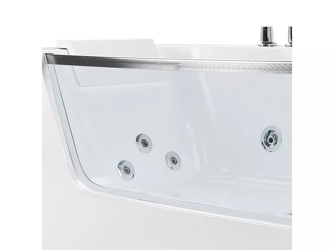 Baignoire balnéo blanche 170 x 85 cm BARRANCA