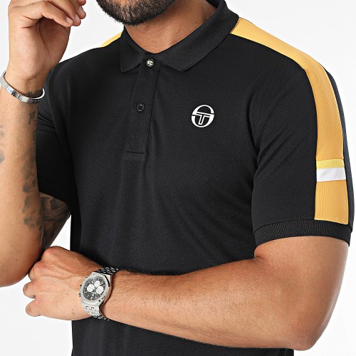 Polo Manches Courtes Cross Noir Orange