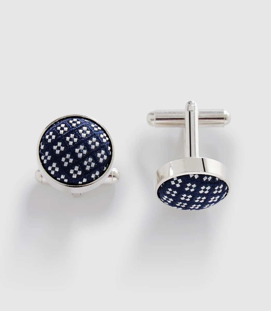 Boutons de manchette métal marine 