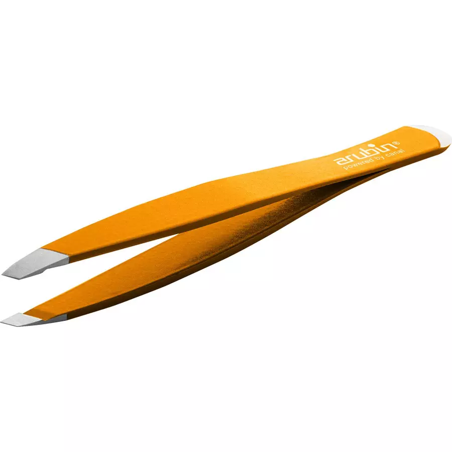canal® Pinzette mit Nagelhautschieber, orange rostfrei 9 cm