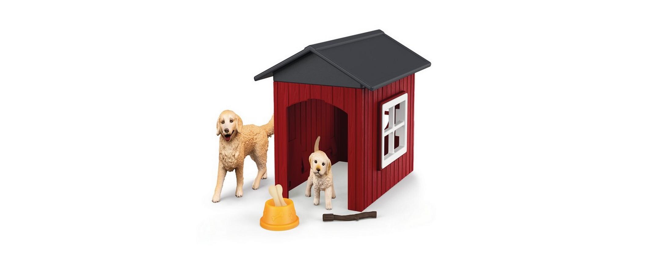 Spielfigurenset Farm World Hundehütte mit GoldenretrievernSpielset zur Themenwelt aus Farm World
