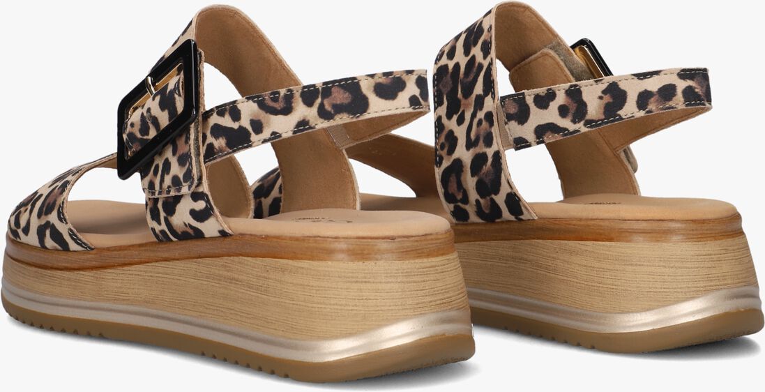 bruine gabor platte sandalen 744.4