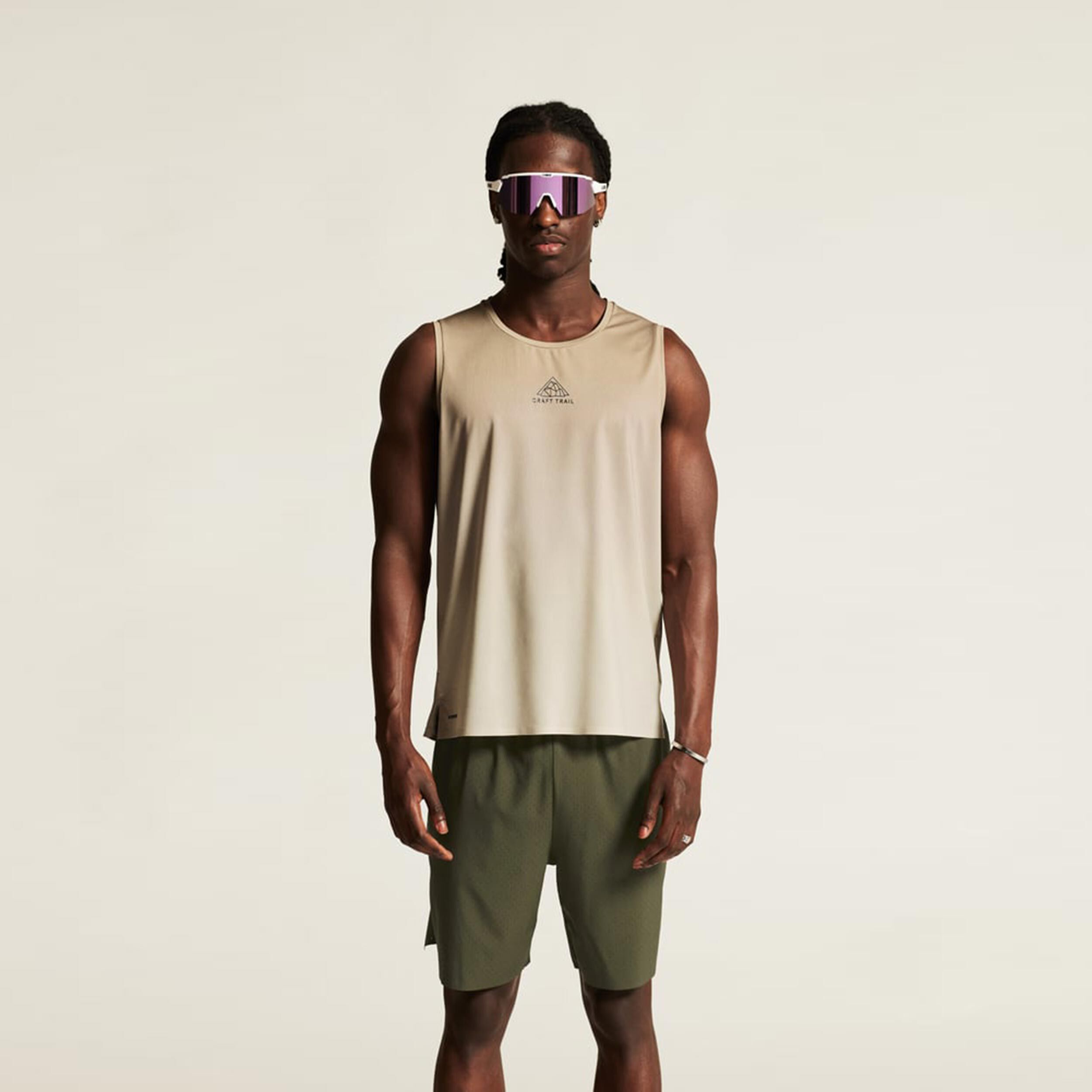 Craft Pro Trail Singlet 2 Débardeur Tank Top Hommes - Beige