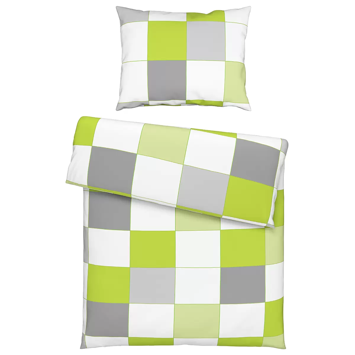 Bettwäsche-Set Anni Best Price grün,weiss,grau