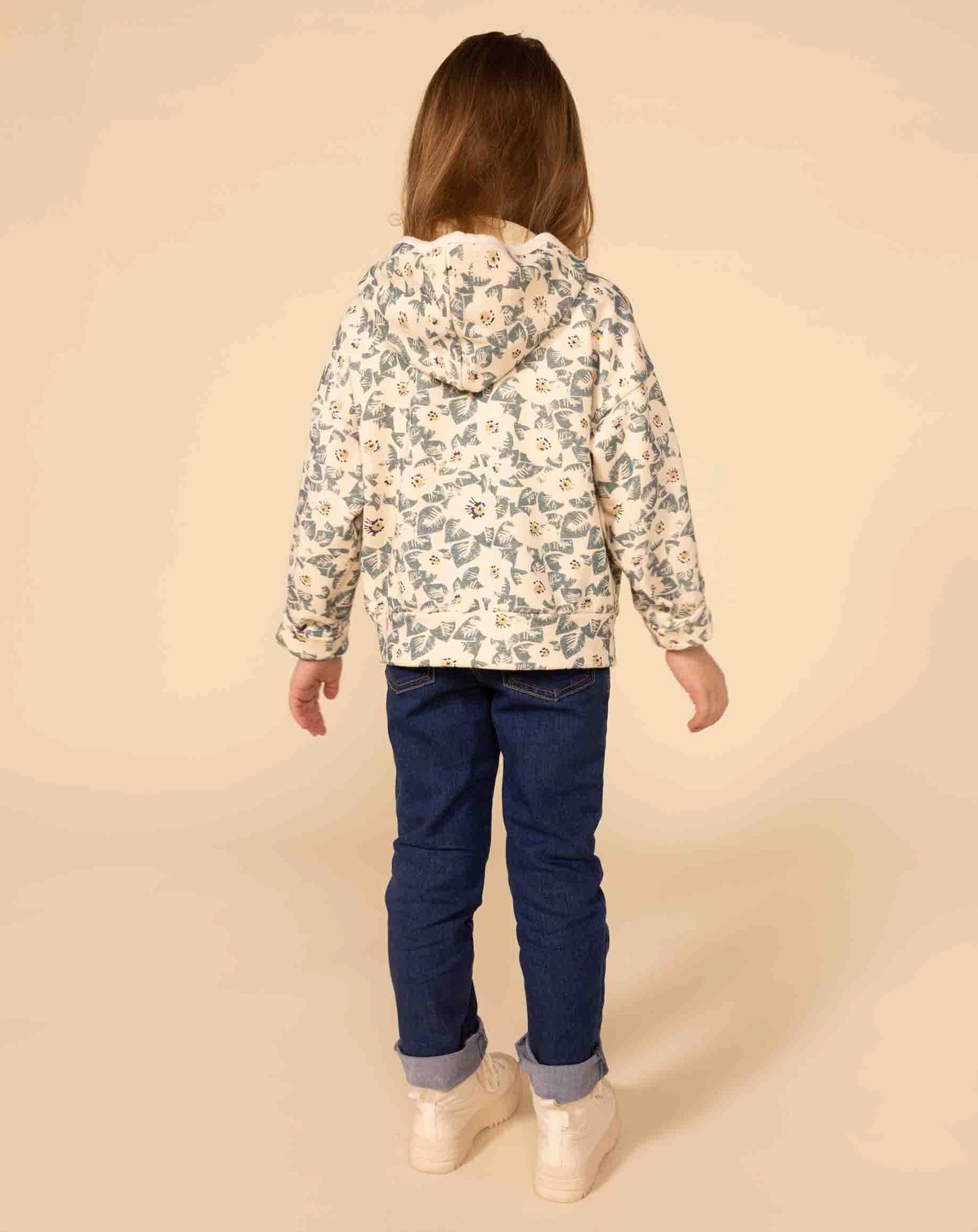 Kapuzensweatshirt LOLIA in beige/blau