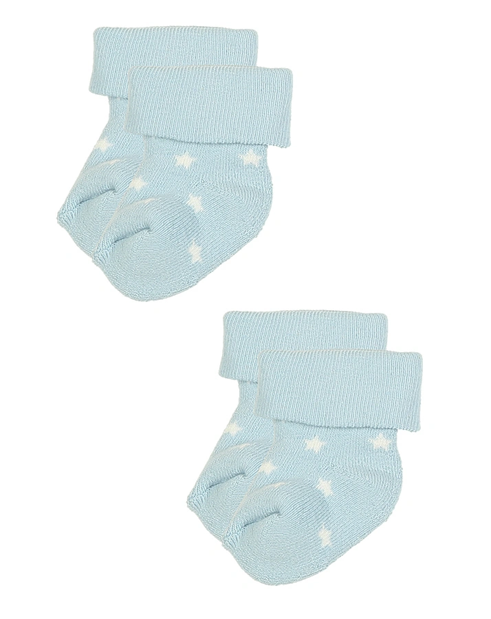 Erstlings-Socken EWI PLÜSCH 6er-Pack in hellblau