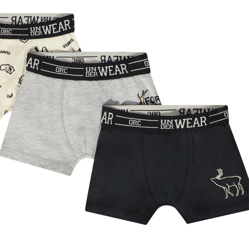Lot de 6 boxers imprimé fantaisie pour garçon - Ecru