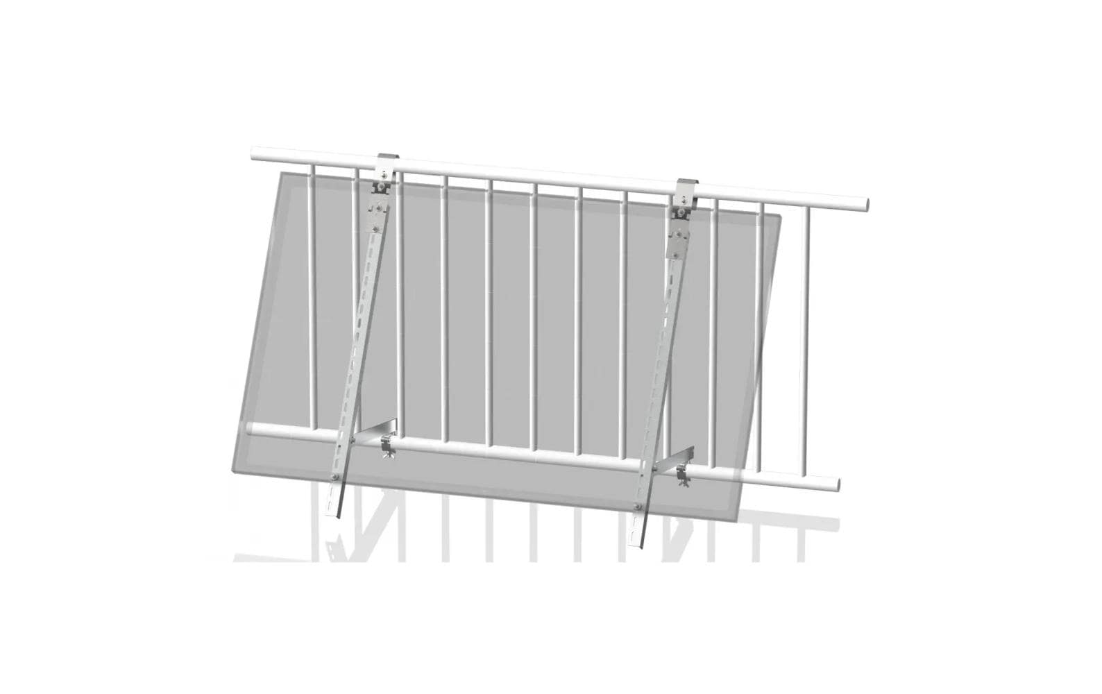 Solaranlage Balkonkraftwerk 600W, W-Halter<br>Plug & Play Balkonkraftwerk mit zwei Solarpanels und MI600v2 Wechselrichter