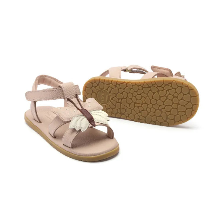 Donsje Sandales Iles Sky Papillon Cuir | Rose pâle