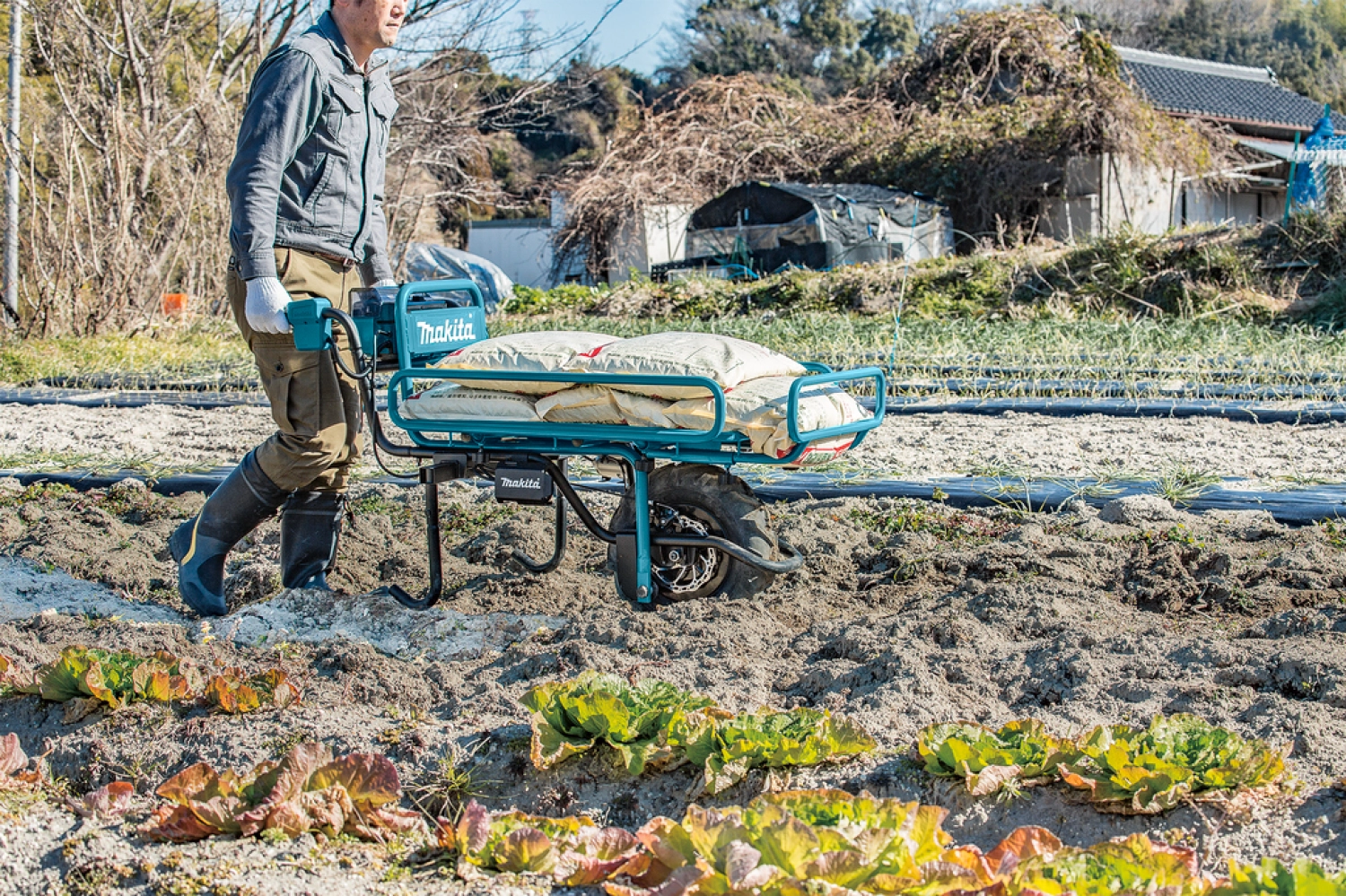 Makita DCU180ZX1 18V Li-Ion accu Kruiwagen met rek zonder tilbelasting - 130kg