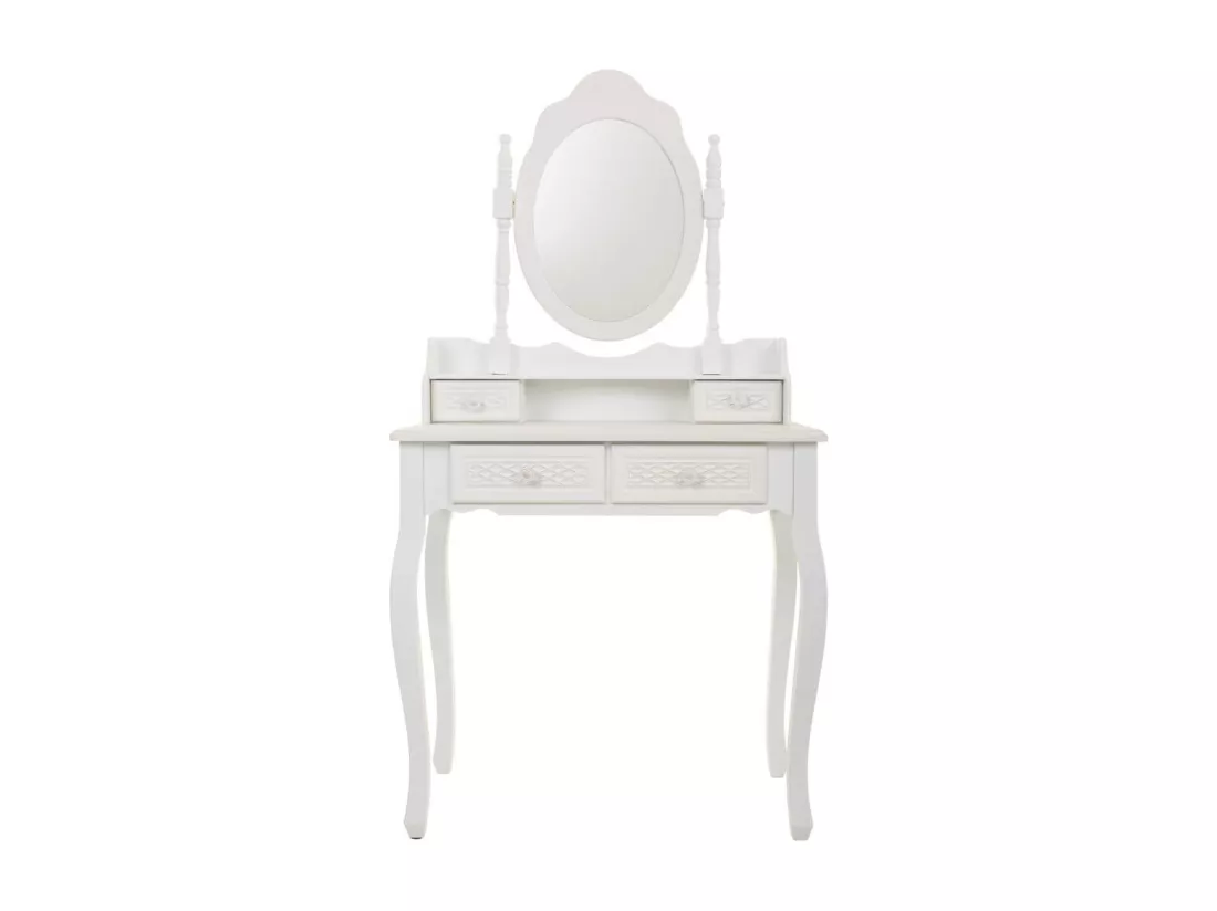 Coiffeuse en bois blanc 75x40x140.5h
