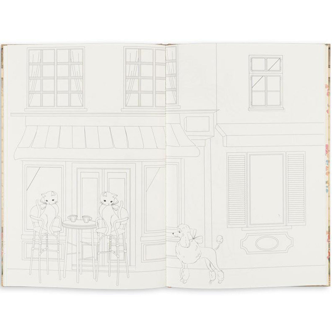 Konges sløjd kleurboek met stickers - house of flowers