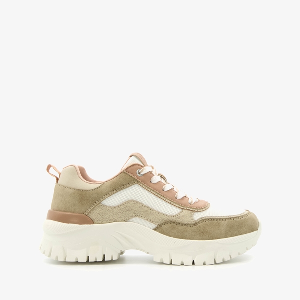 Supercracks dames dad sneakers taupe