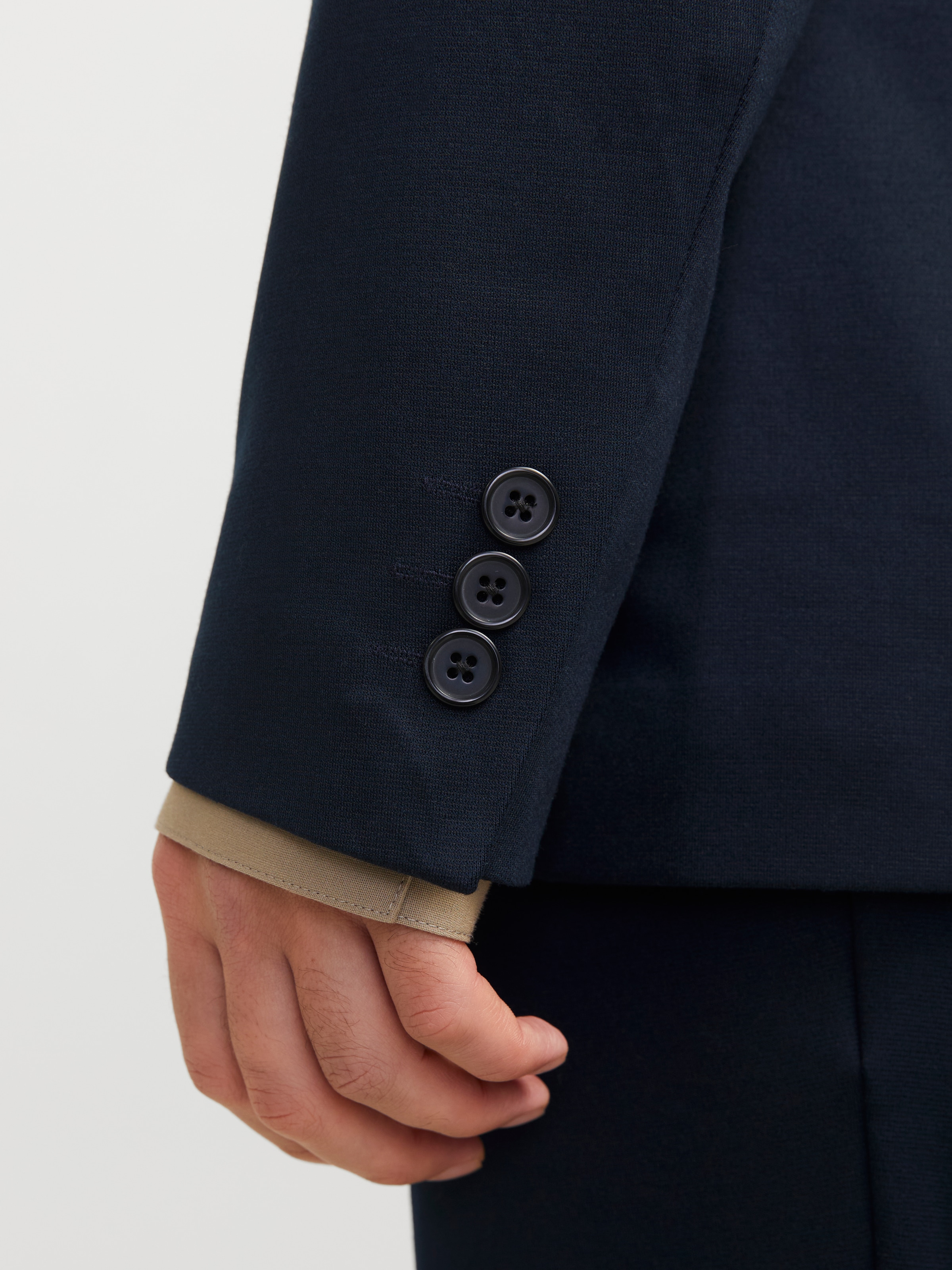 Jack & Jones Sakko »JPRJAXON Jersey Blazer mit Stretch für stylischen Look«, meliert, modisch, slim fit, Materialmix